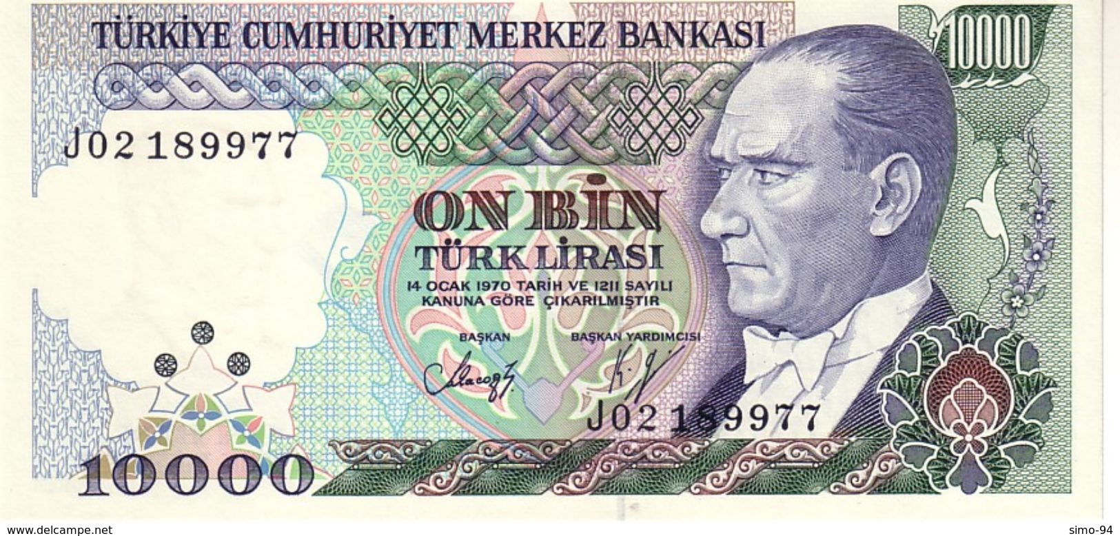 Turkey P.200 10000 Lirasi 1970  Unc - Turchia