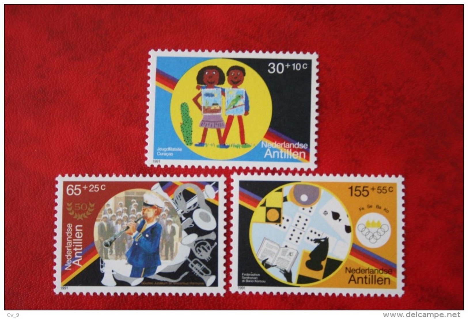 Cultuurzegels NVPH 973-975 1991 MNH POSTFRIS NEDERLANDSE ANTILLEN  NETHERLANDS ANTILLES - Niederländische Antillen, Curaçao, Aruba