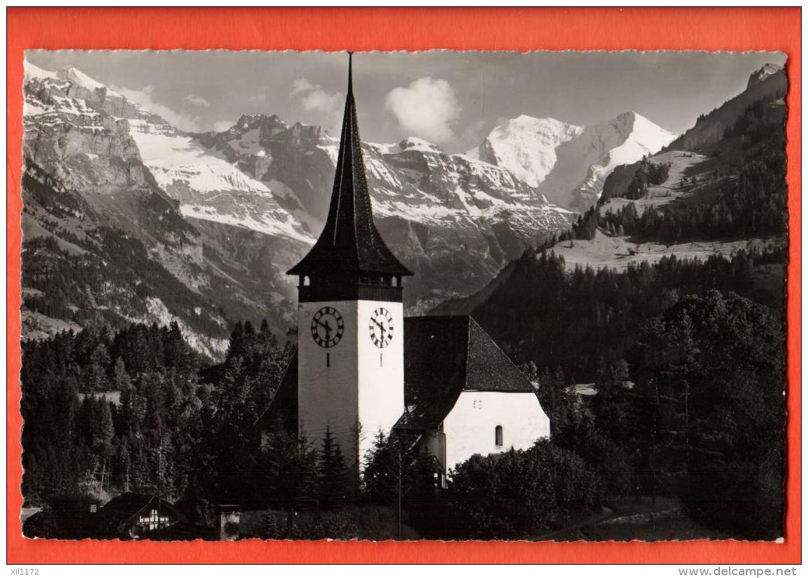 NEF-02  Kirche Frutigen Mit Balmhorn.  Gelaufen In 1944 - Frutigen