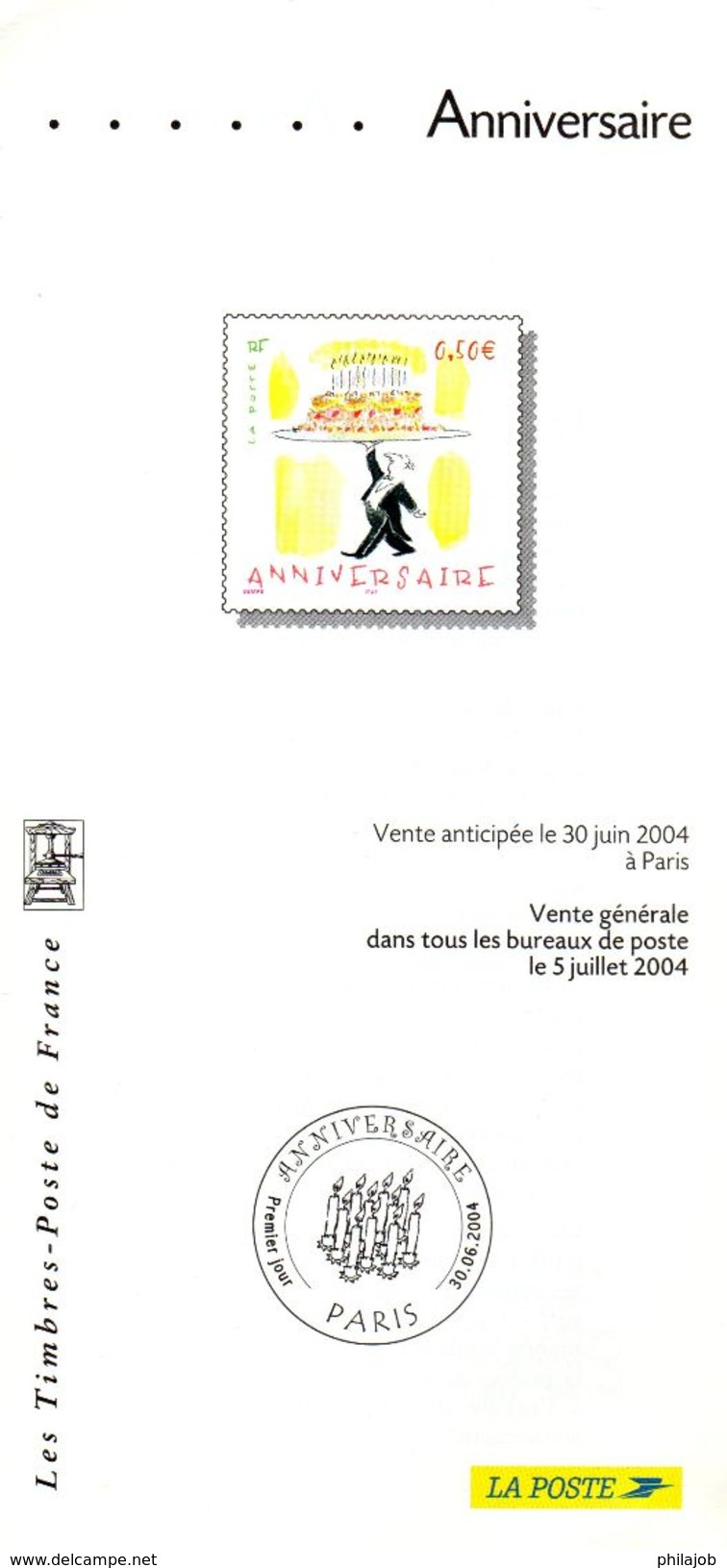 FRANCE 2004 : Fascicule Publicitaire Avec Photo Du Timbre + Cachet 1er Jour " ANNIVERSAIRE / OEUVRE DE SEMPE " - Cómics