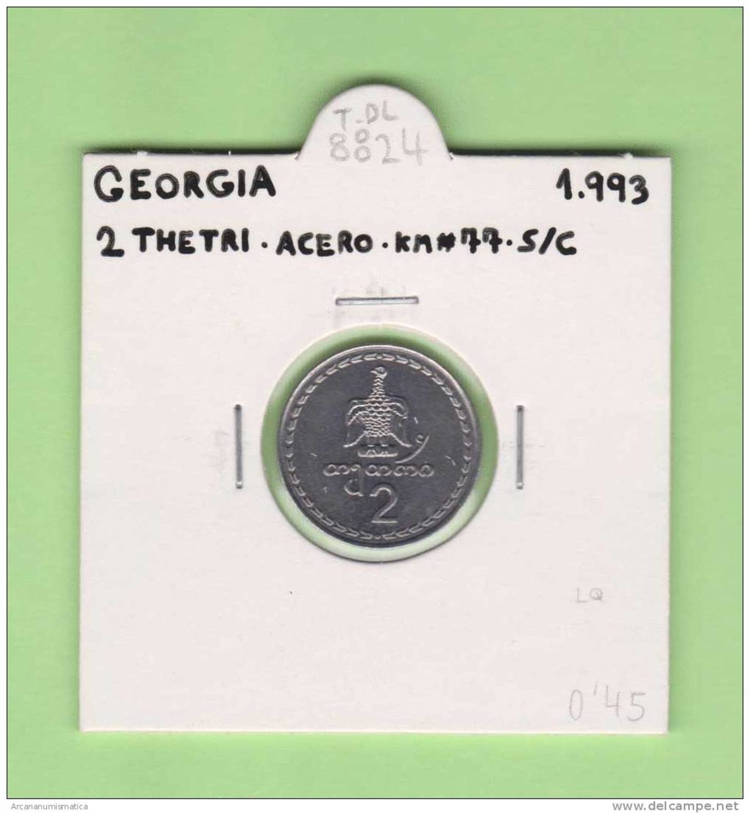 GEORGIA  2  THETRI   1.993   ACERO    KM#77      SC/UNC      T-DL-8824 - Georgië