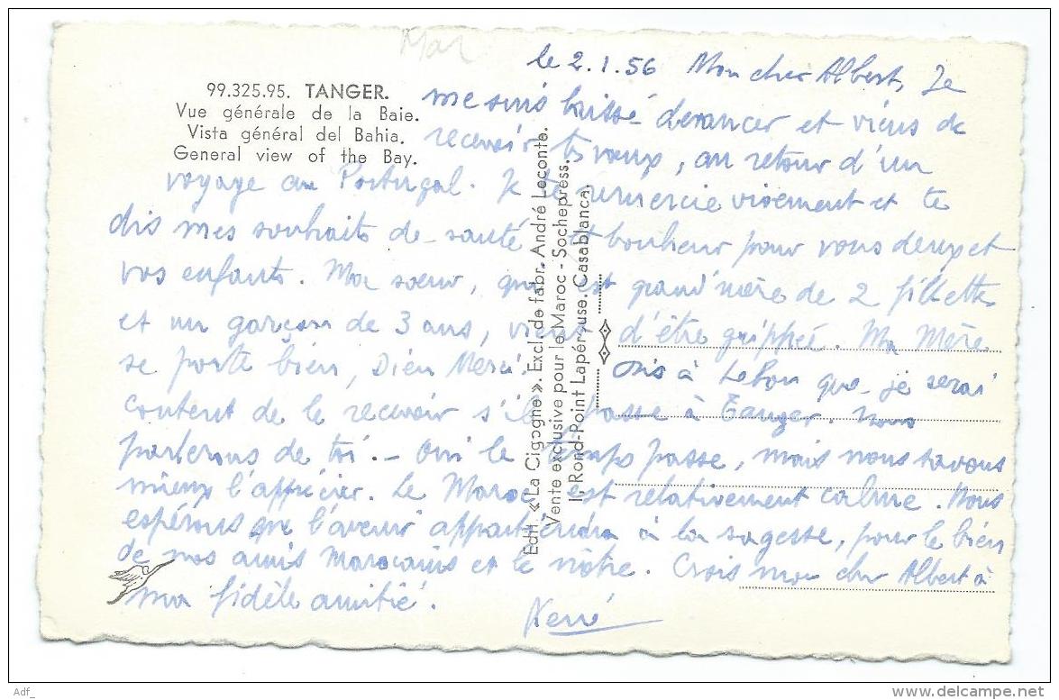 CPSM TANGER, VUE GENERALE DE LA BAIE, Format 9 Cm Sur 14 Cm Environ, MAROC - Tanger