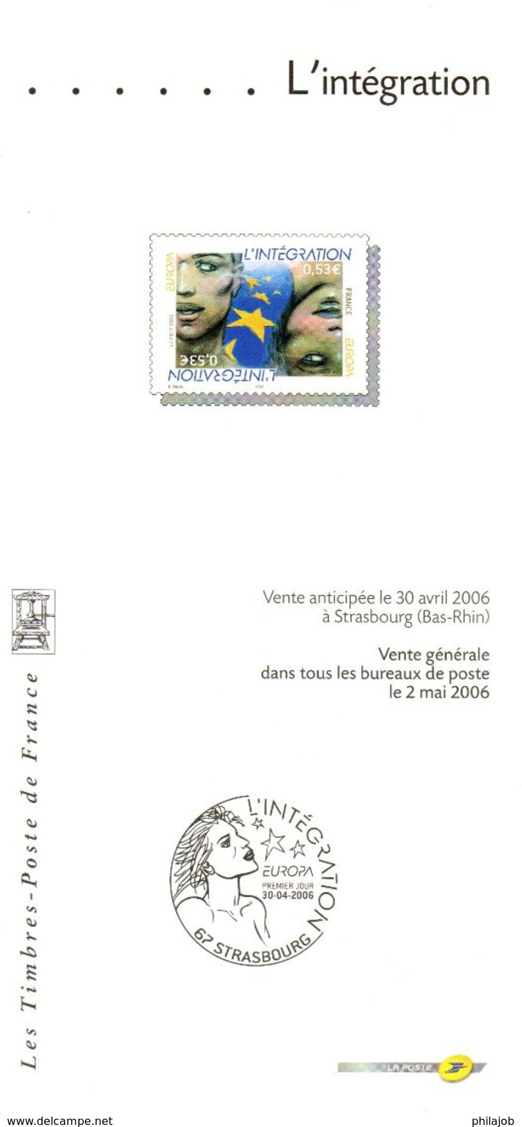 FRANCE 2004 à 2006 : 3 Fascicules Publicitaires Avec Photo Du Timbre + Cachet 1er Jour " EUROPA " - UNESCO