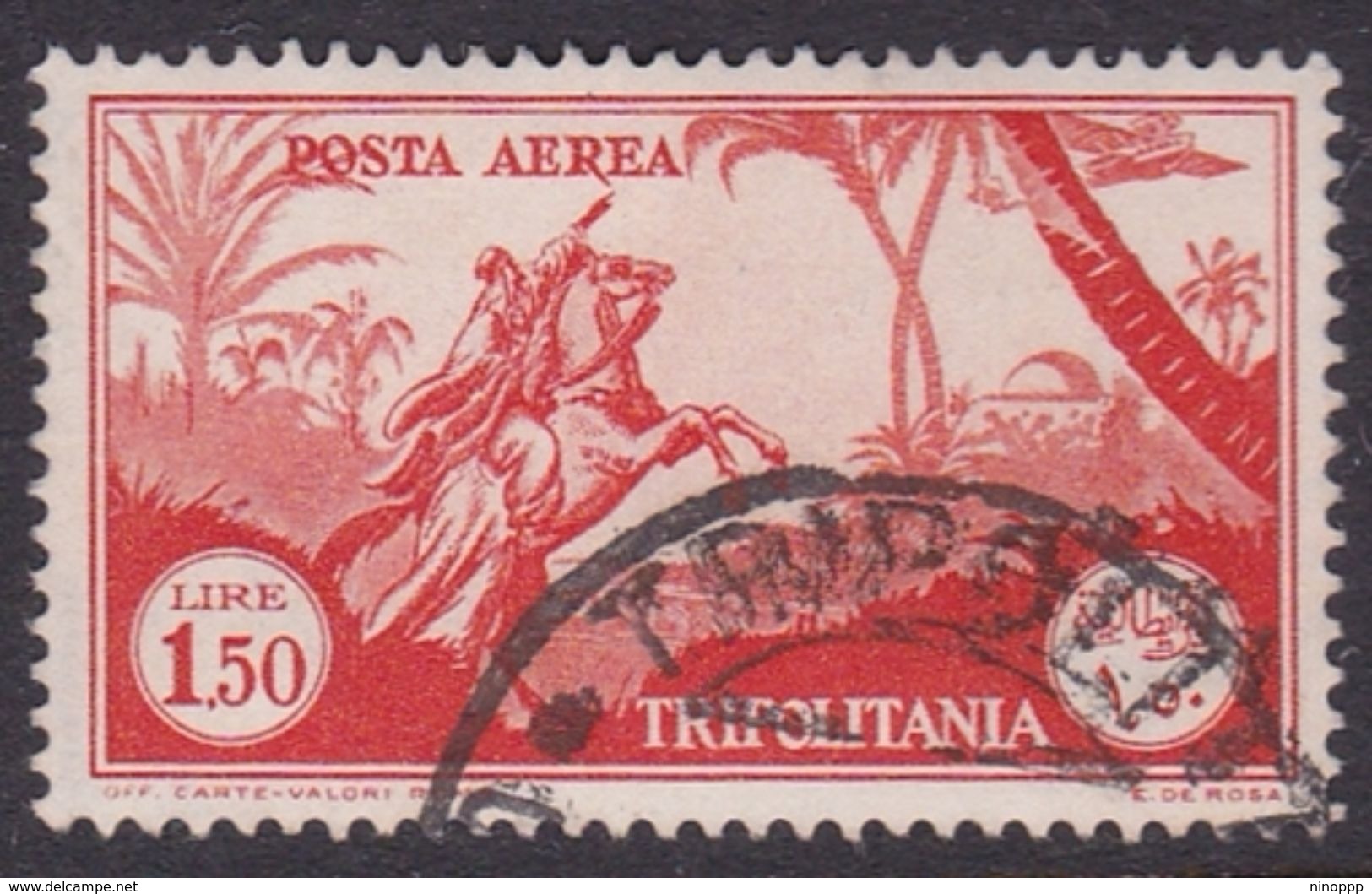 Italy-Colonies And Territories-Tripolitania A15  1931 Air Horseman, 1 .50 Orange, Used - Tripolitania