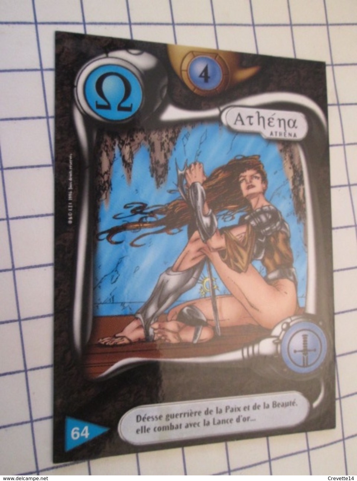 Carte Du Jeu DEUS N°64 ATHENA  (Civilisation GRECQUE ) , En Très Bon état , Voir Photos - Autres & Non Classés