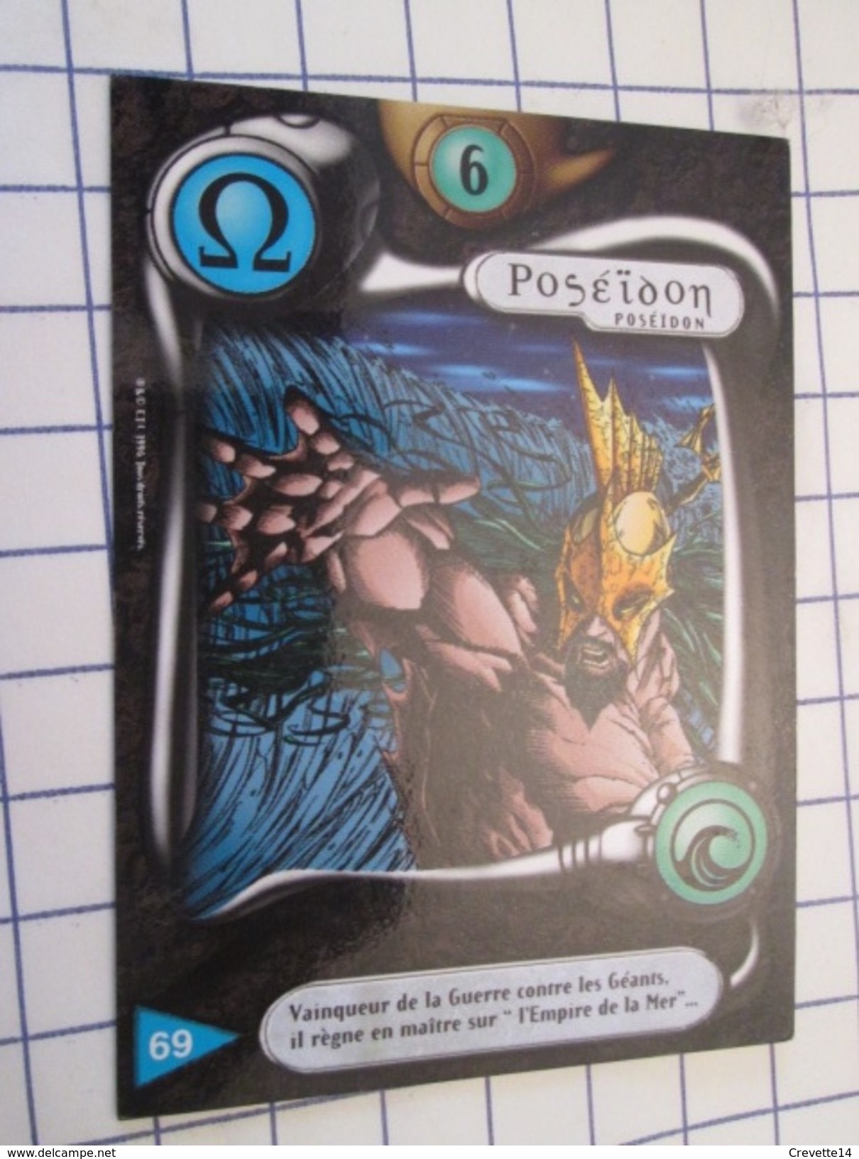 Carte Du Jeu DEUS N°69 POSEIDON  (Civilisation GRECQUE ) , En Très Bon état , Voir Photos - Other & Unclassified