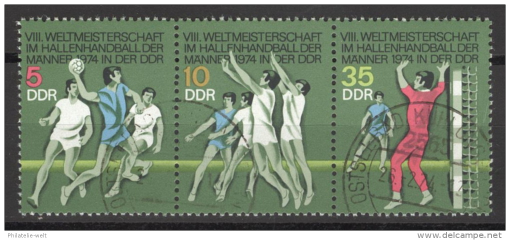 DDR 1928/30 Dreierstreifen O Tagesstempel - Gebraucht