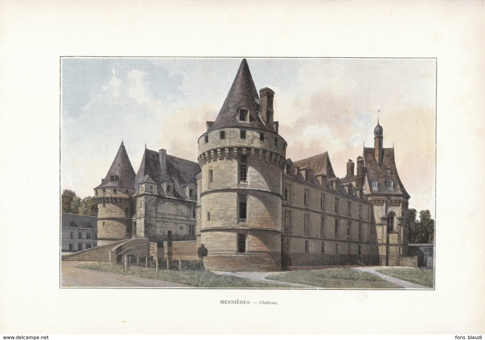 1900 - Phototypie Couleur - Mesnières-en-Bray (Seine-Maritime) - Le Château - FRANCO DE PORT - Non Classés