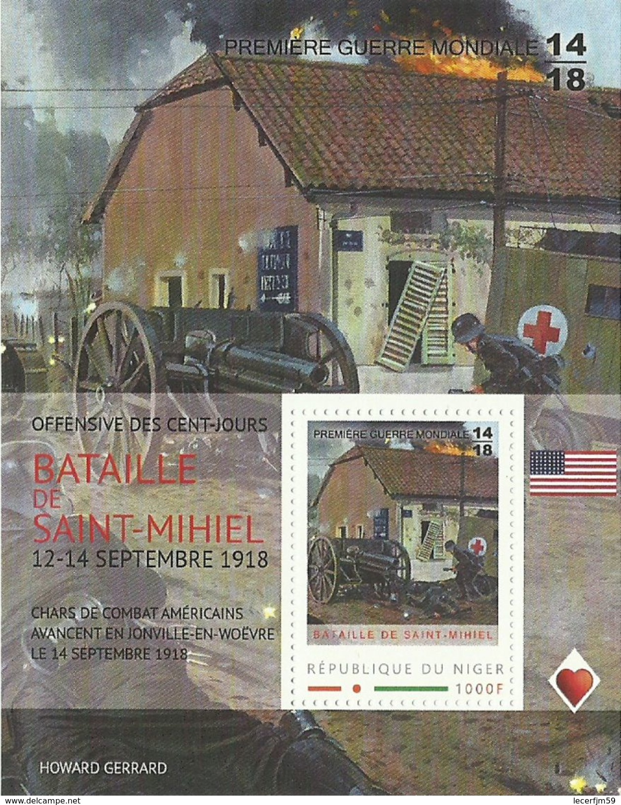 SAINT MIHIEL BATAILLE DE L OFFENSIVE DES CENT JOURS  ENTRE LE 12-14 SEPTEMBRE 1918 SUR TIMBRES ÉDITES AU NIGER - Niger (1960-...)