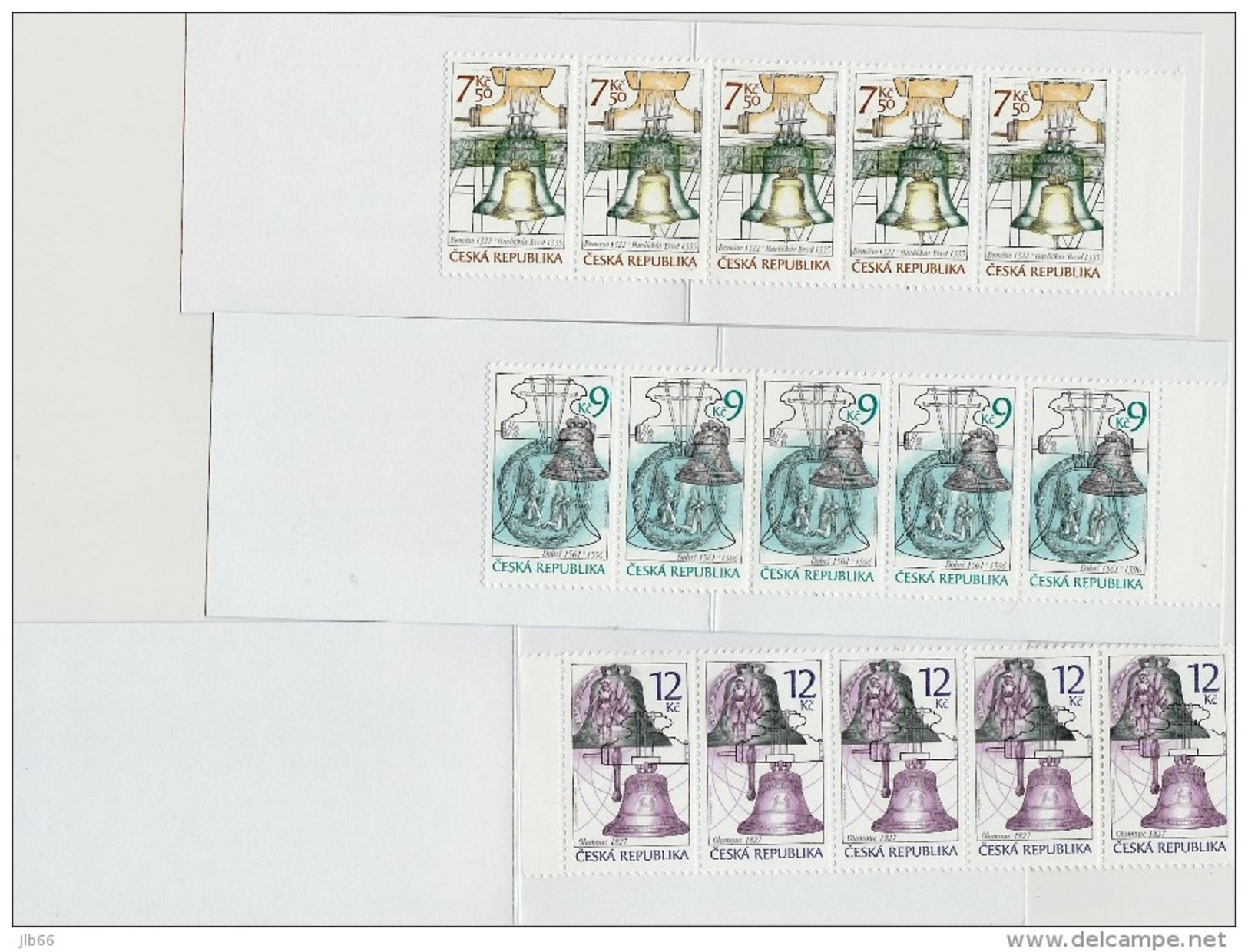 3 Carnet 2005 De 5 Timbres YT C 404/406 Cloches / Booklet Michel MH 0-119/121 (443/445) Bell Glocken - Unused Stamps
