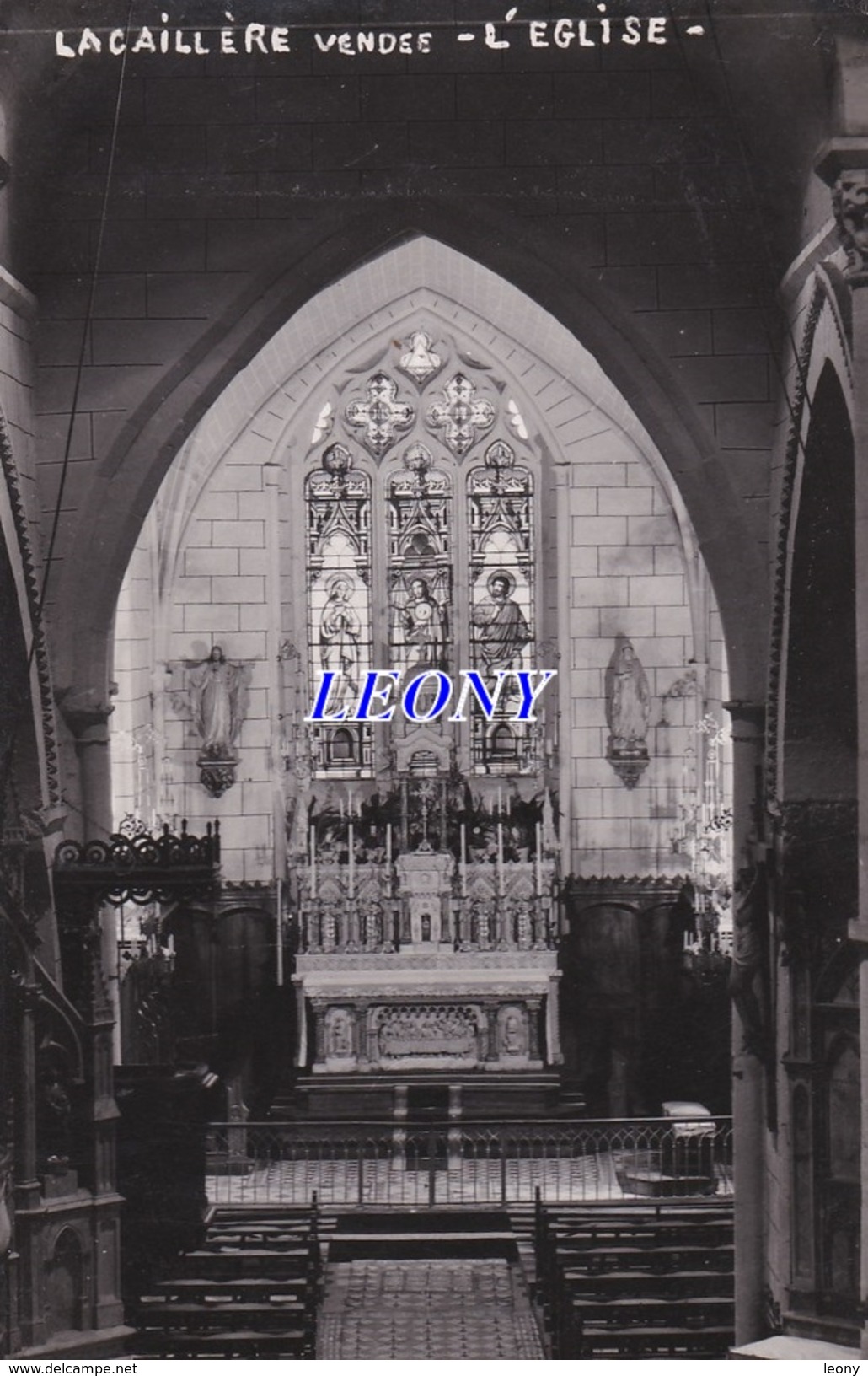 CPSM 9X14  PHOTOGRAPHIE  De  LA CAILLERE (85) -  INTERIEUR De  L' EGLISE - Autres & Non Classés