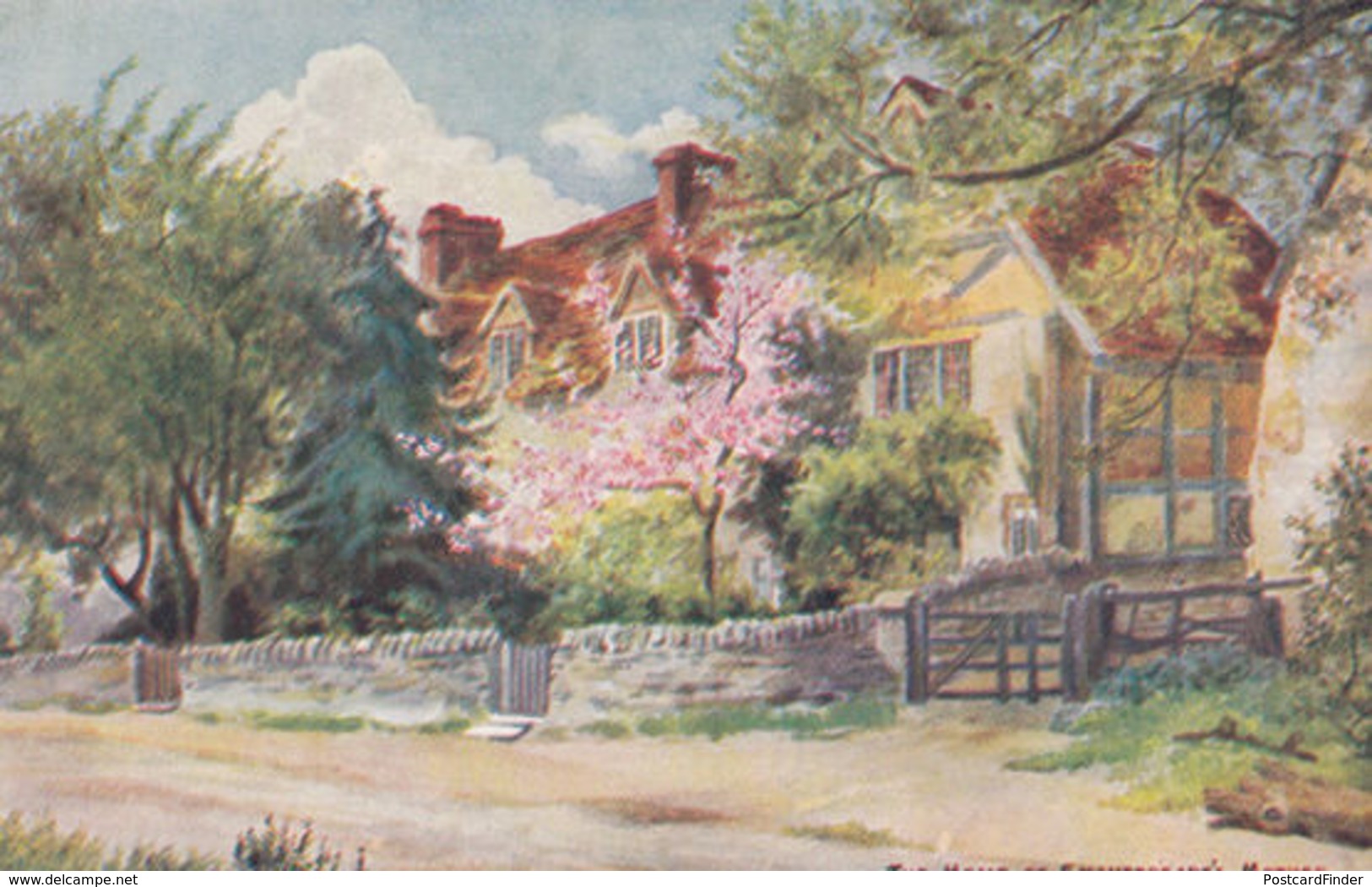 William Shakespeares Mothers Home Shakespeare In Summer Antique Postcard - Autres & Non Classés