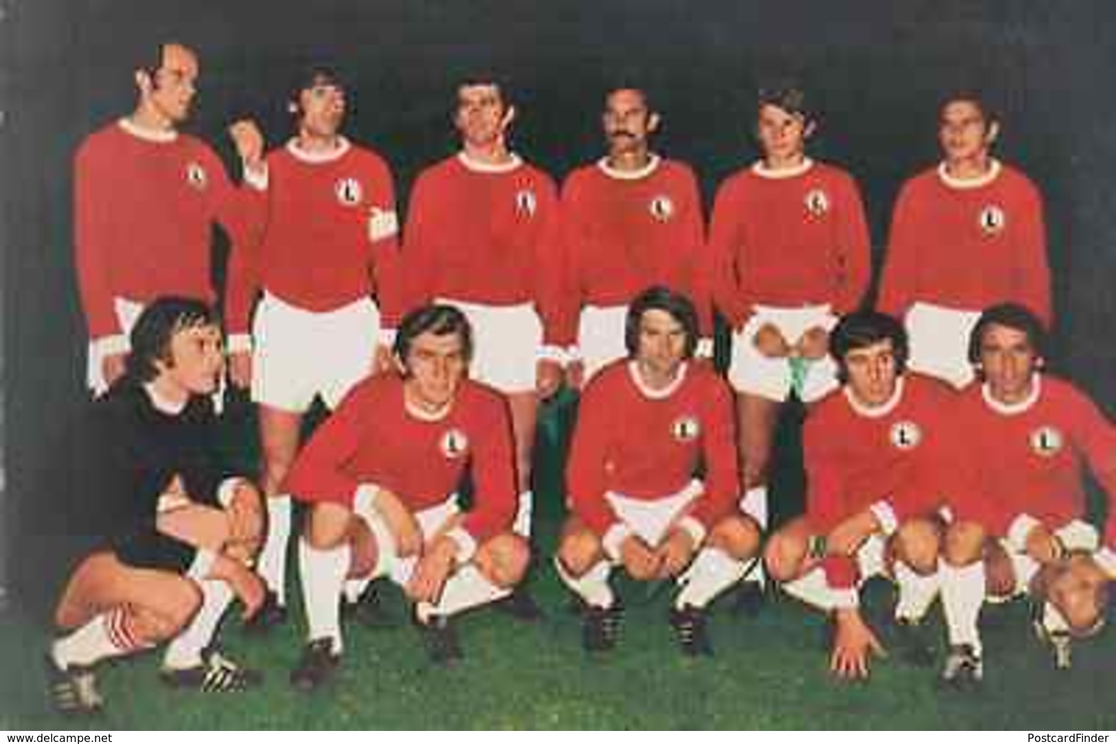 Legia Warsaw Poland 1970s European Football Squad Team Postcard - Other & Unclassified