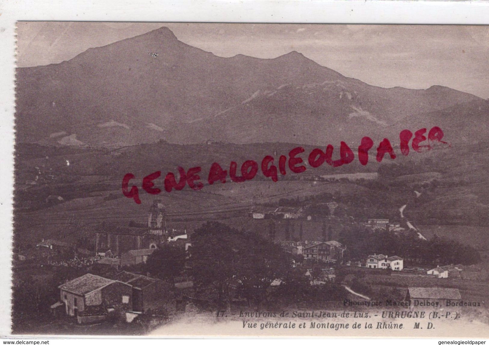 64 - URRUGNE - SAINT JEAN DE LUZ- VUE GENERALE ET MONTAGNE DE LA RHUNE - Urrugne