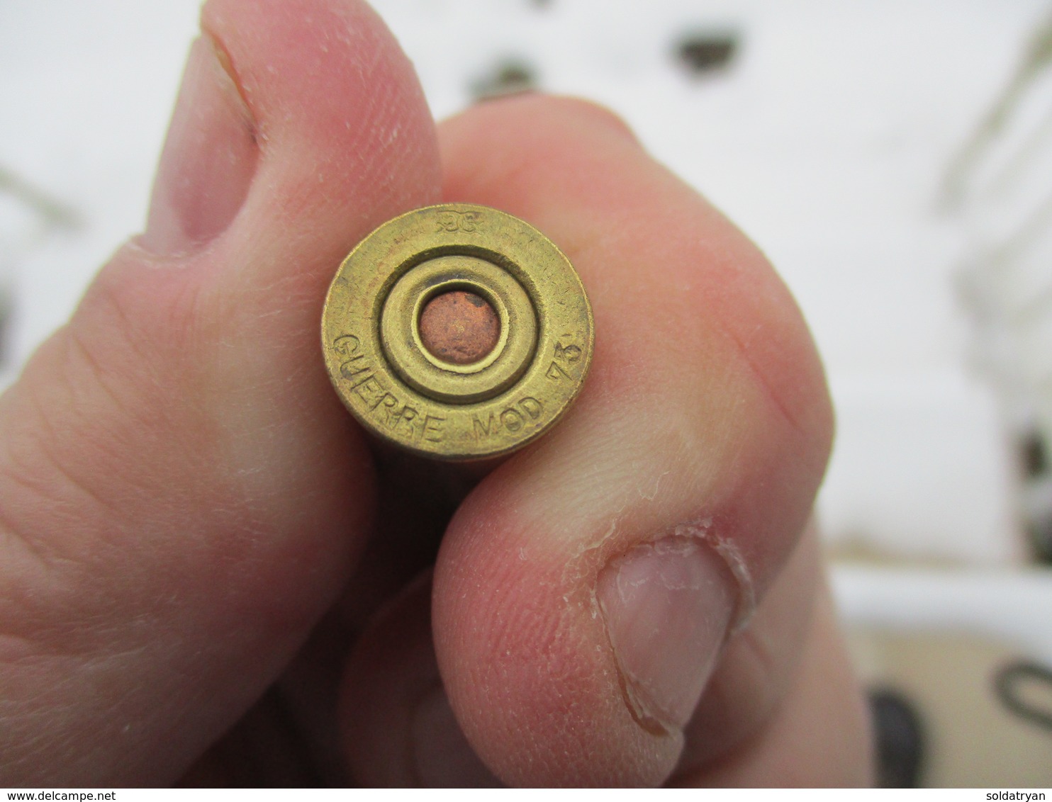 Cartouche munition  11 mm pour revolver 1873 73 neutralisée ww1 poilu marquage GUERRE mod 73 FRANCAIS