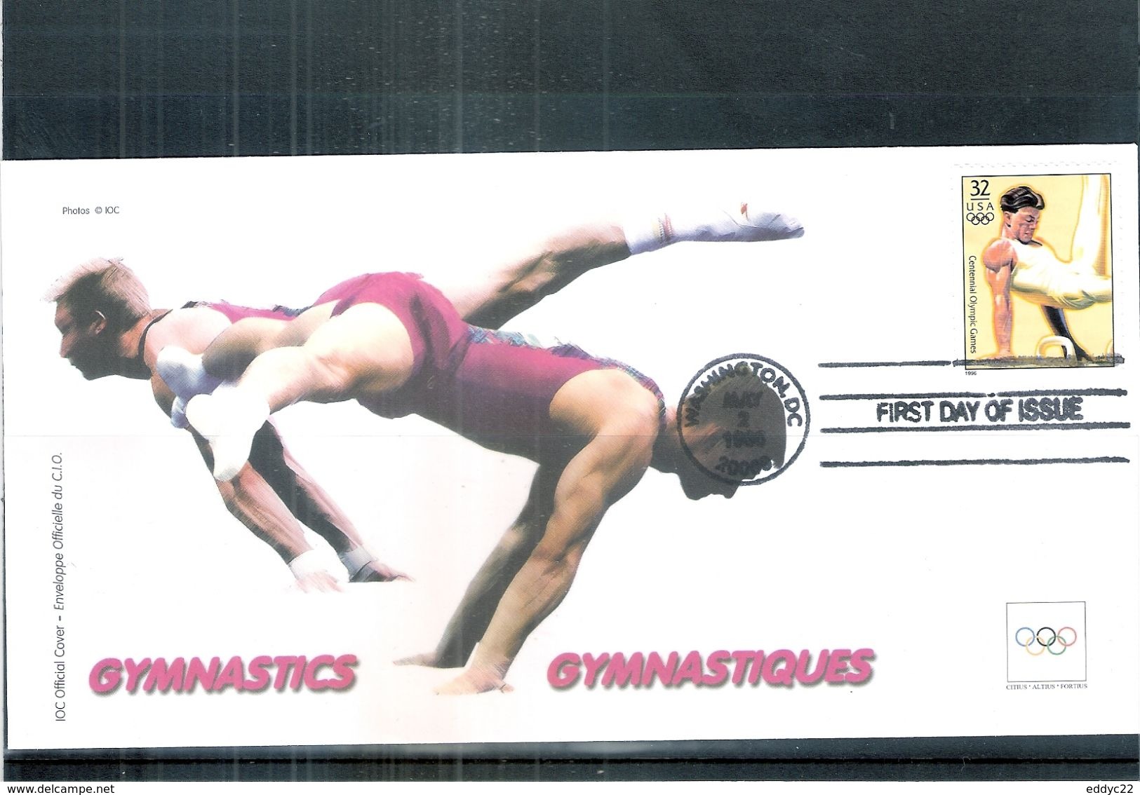 Sports - Gymnastique - Enveloppe Officiel Du CIO - USA - (à Voir) - Gymnastik