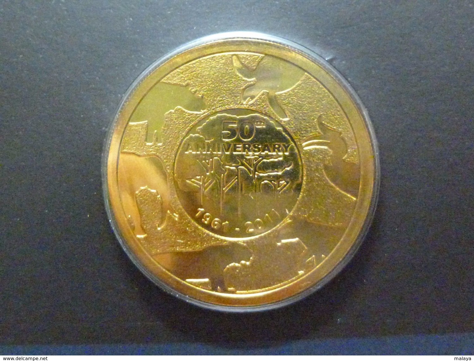 MALAYSIA 2011 1 Ringgit 50TH ANNIVERSARY OF WWF PANDA Commemorative Nordic Gold Coin BU - Malaysia