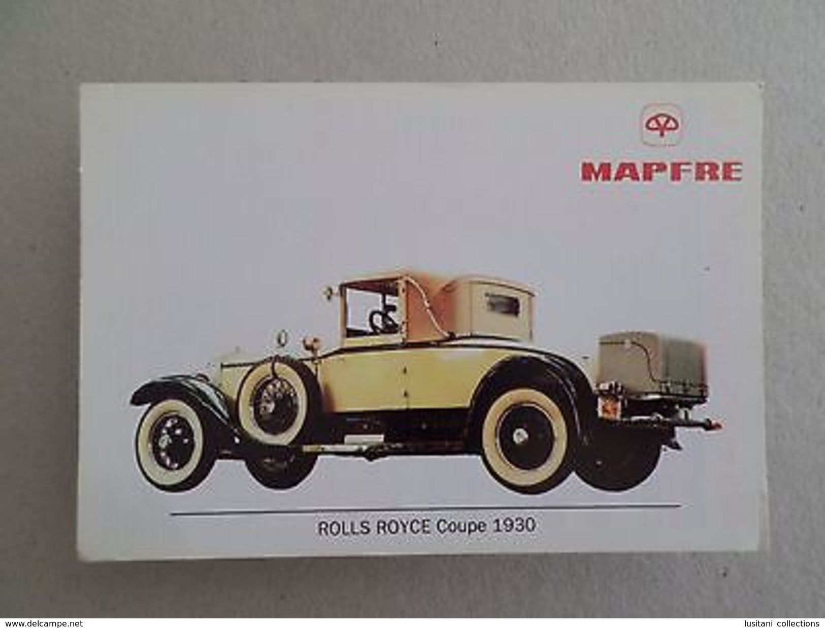 ART ADVERT CARD CLASSIC CAR CARS AUTOMOBILE ROLLS ROYCE COUPE 1930 SPAIN 1993 Z1 - Autres & Non Classés