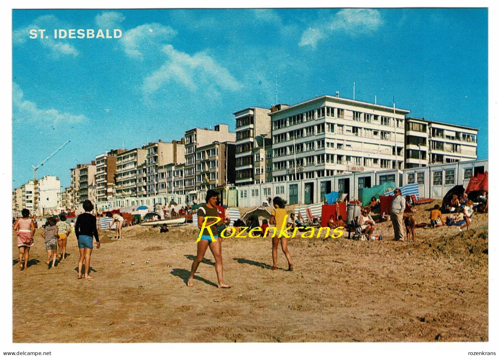 Grote Kaart Grand Format Sint-Idesbald Strand En Zeedijk  St-Idesbald Koksijde - Koksijde