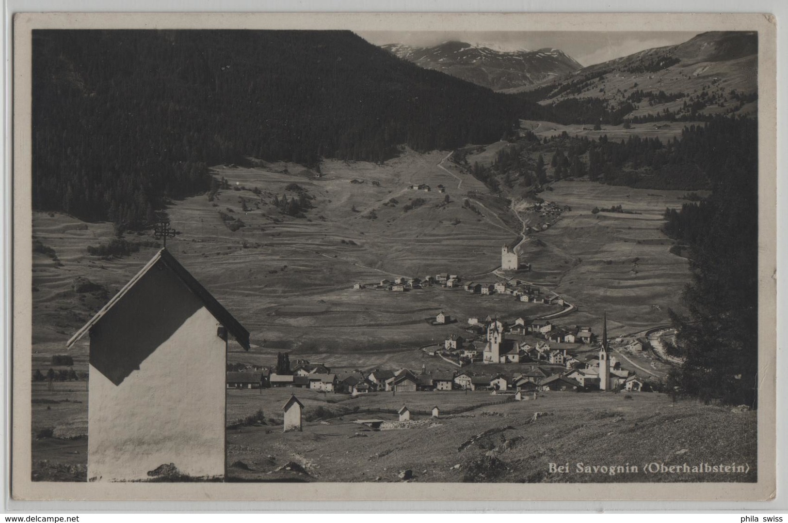 Bei Savognin (Oberhalbstein) Gesamtansicht - Photo: J. Gaberell - Savognin