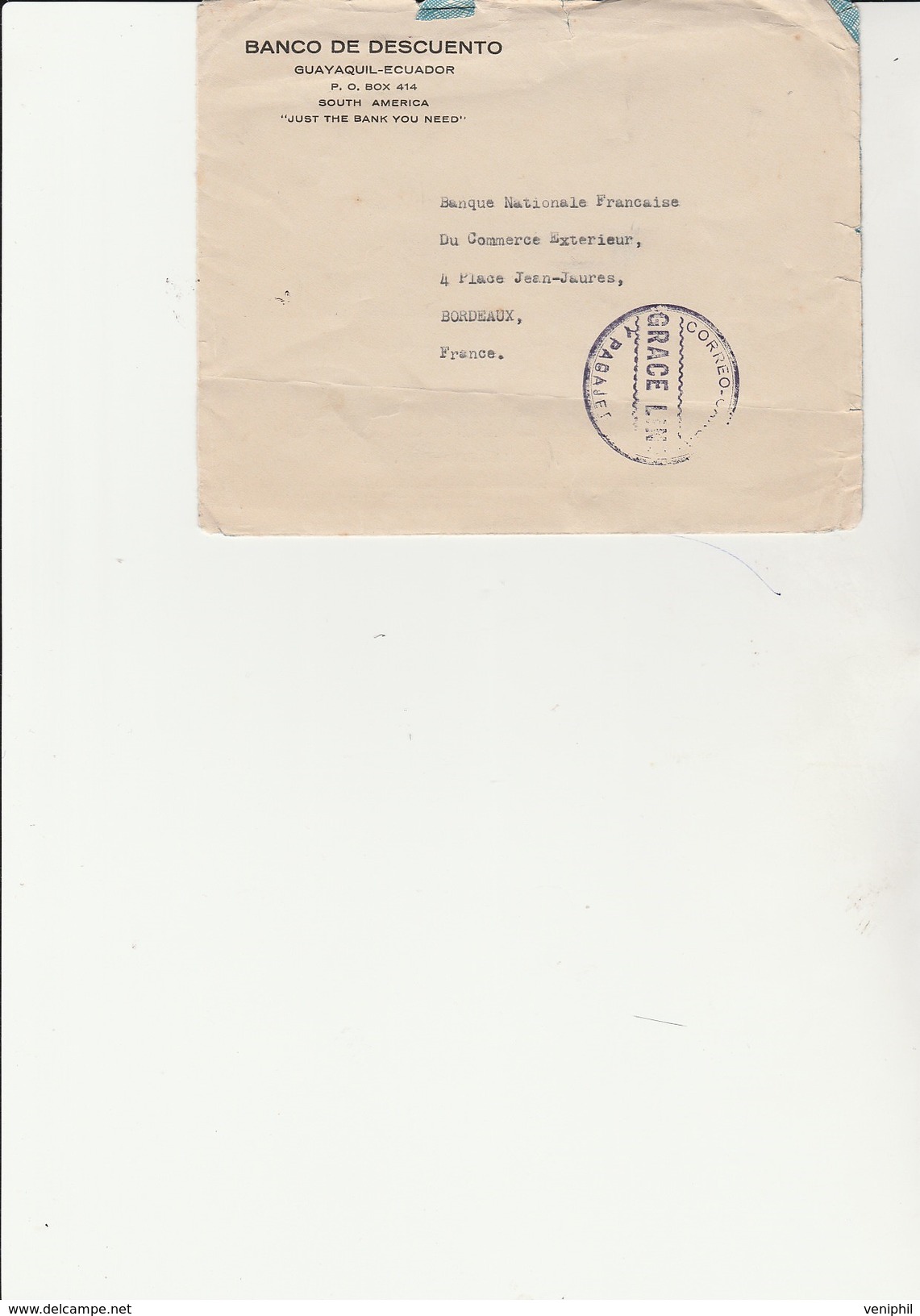 EQUATEUR - LETTRE AFFRANCHIE -  POSTE AERIENNE  N° 42 - 4 EXEMPLAIRES   ANNEE 1936 - Equateur