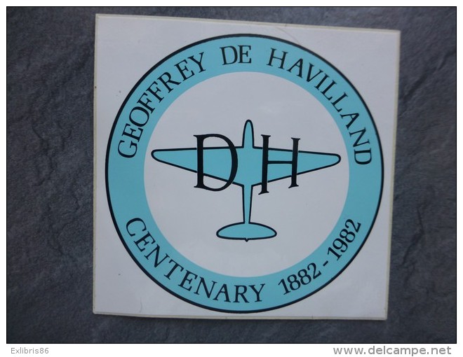 AVIATION Autocollant Geoffrey De Havilland 1882-1982 Centenary ; Ref  714 VP 35 - Stickers