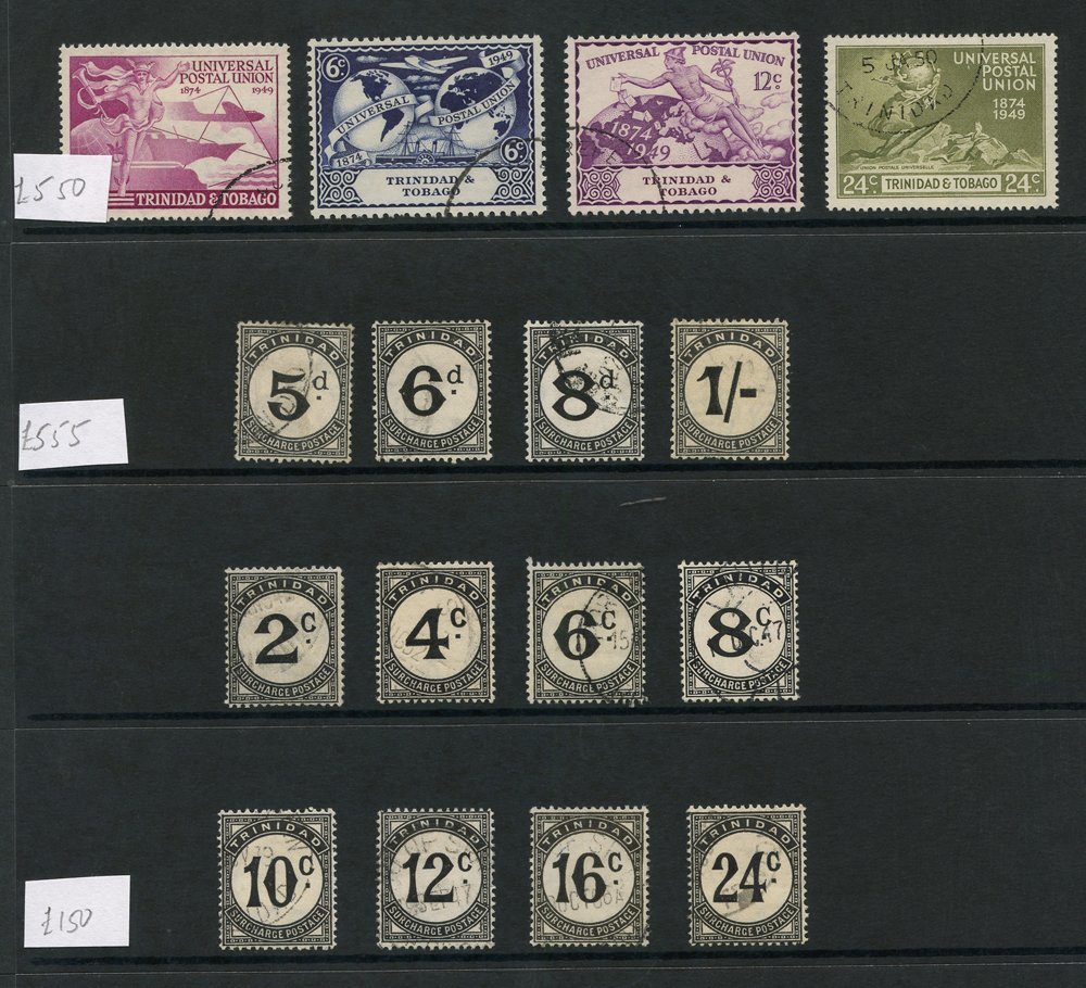 KGVI COLLECTIONS Trinidad & Tobago 1937-51 Complete (39) - The 1945 1s Due Has Pulled Perf At Base. Turks & Caicos 1937- - Autres & Non Classés