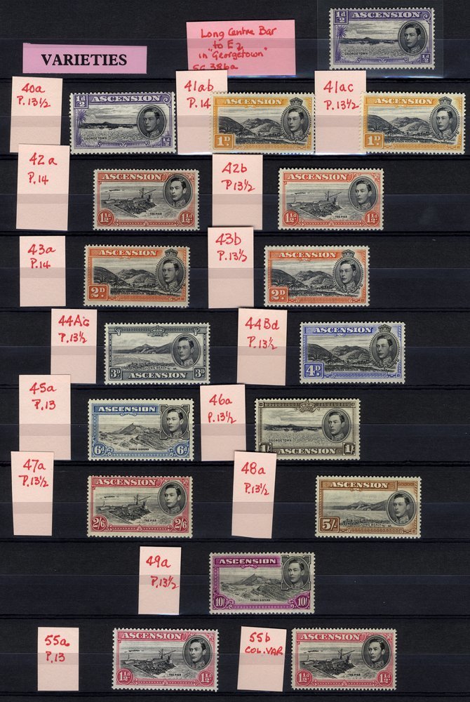 ASCENSION 1938-53 Set + Range Of Perf Variations. (33) Cat. £500+ - Other & Unclassified