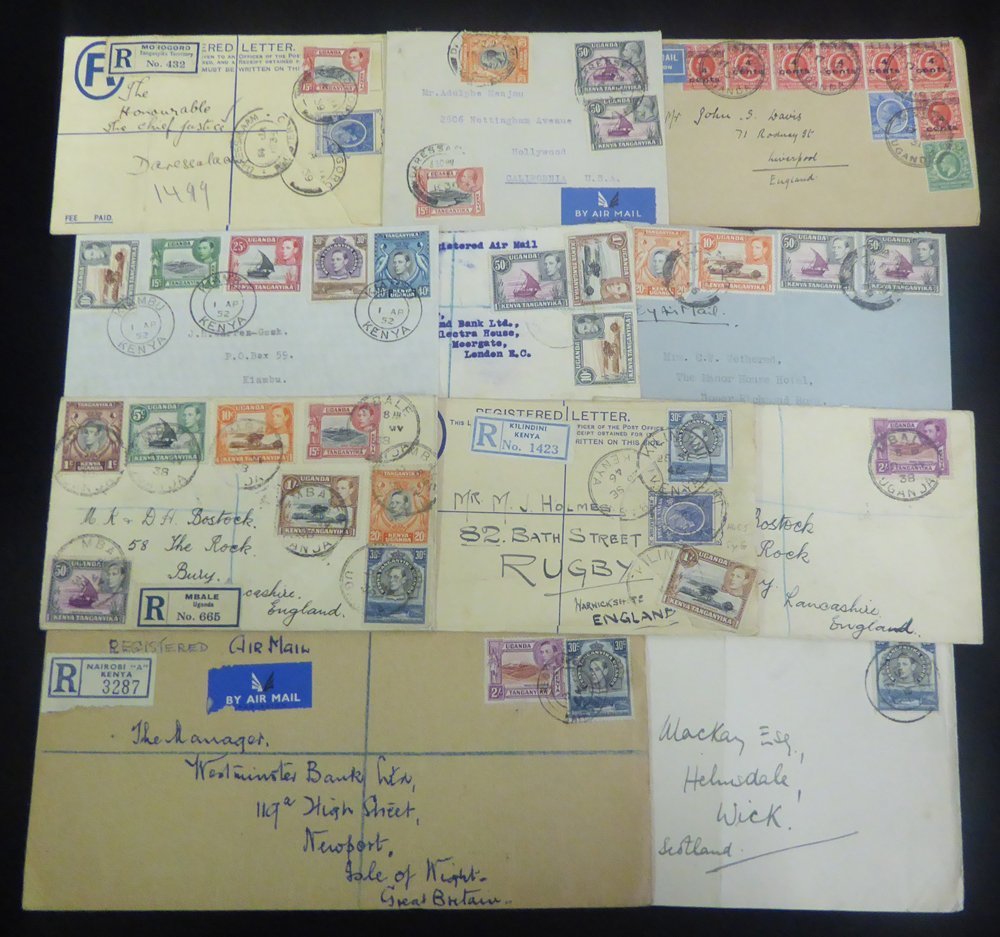 EAST AFRICA Accumulation Of Covers & Cards From K.U.T, Tanganyika And Zanzibar (mainly KGV & KGVI) With Values Up To 10s - Autres & Non Classés