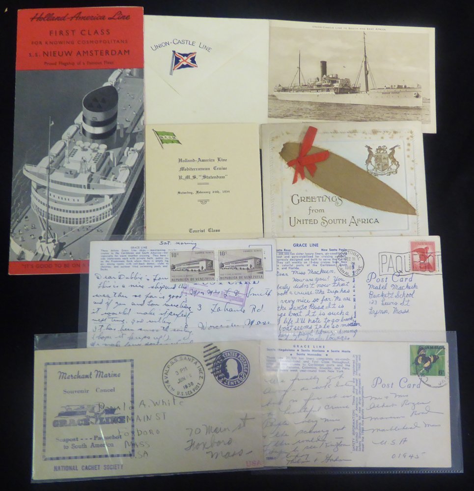 LINER & SHIPPING EPHEMERA 1930's-later Assembly Of United Fruit Co (Gt. White Fleet), Holland - America Line & Union Cas - Other & Unclassified