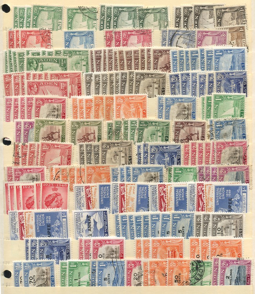 1937-55 Duplicated M & U Range Of 600+ Stamps On Stock Leaves Incl. 1937 Dhows To 1r, KGVI To 2r, QEII To 20s Etc. ST.Ca - Other & Unclassified