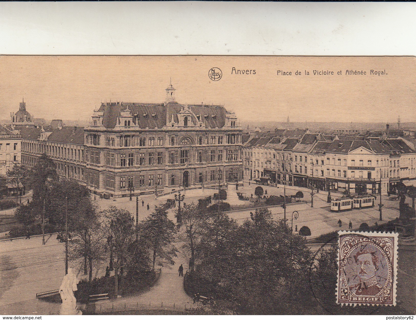 Anvers, Place De La Victoire. Post Card Affrancata Ma Non Viaggiata Inizio 900 - Altri & Non Classificati