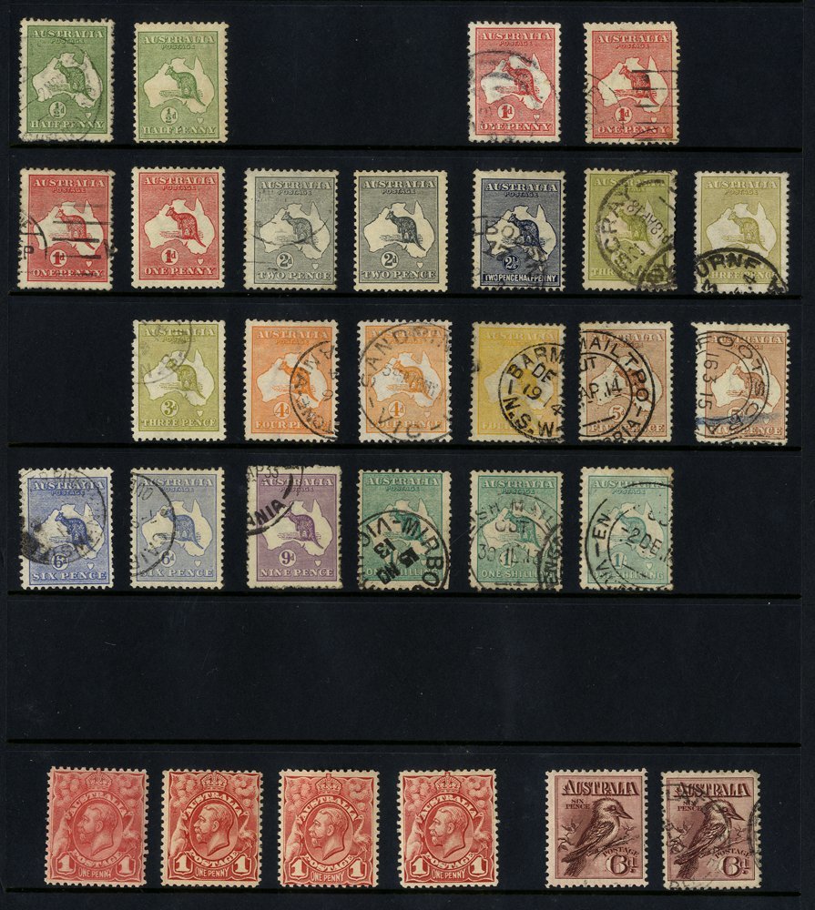 1913-90 M & U Collection Housed On Black Hagner Leaves In A Ring Binder Commencing With Ranges Of Roo's Mainly U With Va - Other & Unclassified