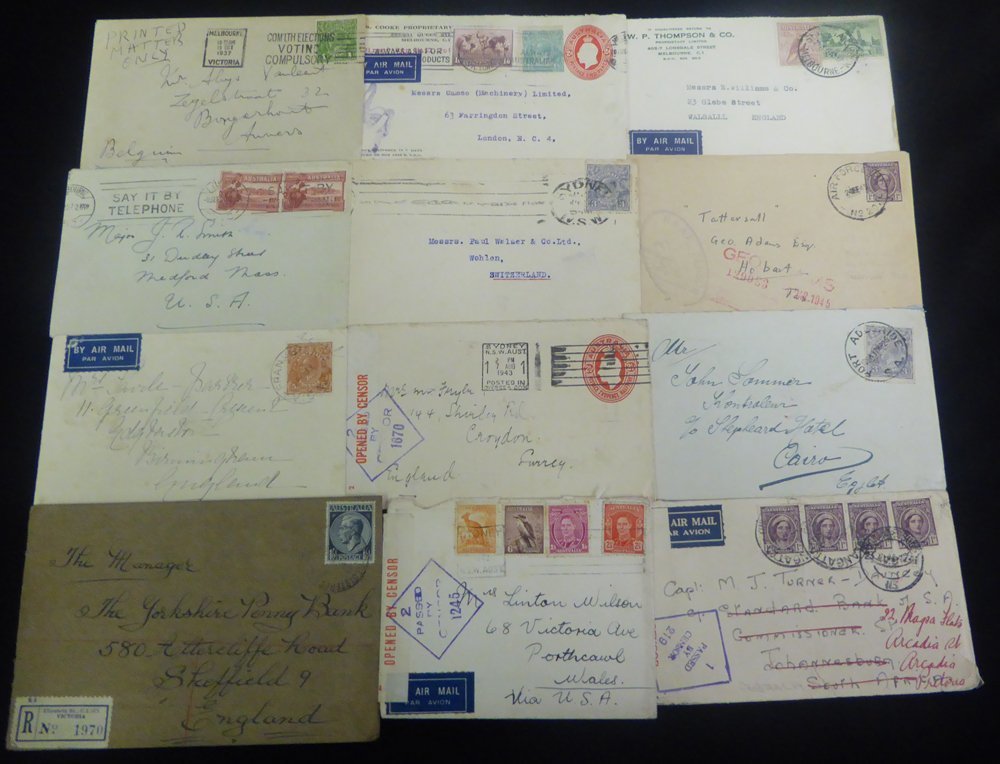 1930's-40's (mainly) Approx 75 Covers, Many With Airmail Rates To Europe. 1930  'Murray River' FDC Noted, Also A  Number - Other & Unclassified