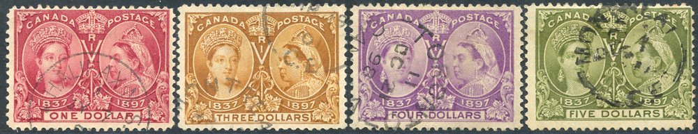 1897 Jubilee Set, VFU (excl. 8c, 10c & $2) - The $3 & $4 Have Small Thins, From SG.121/140 (13) Cat. £3330 - Autres & Non Classés