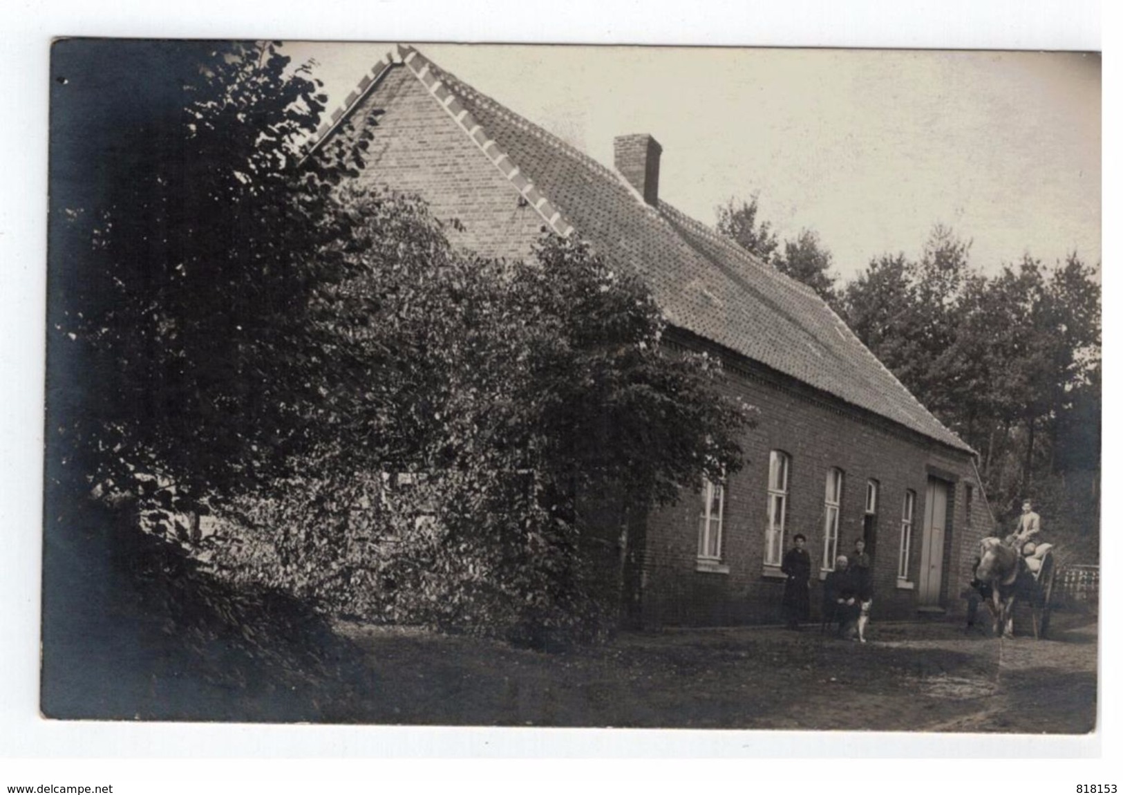 Viversel:unieke Fotokaart 27/10/1917 Met CAFE En Paardenkar Met Bezettings Ster Stempel Zolder - Heusden-Zolder