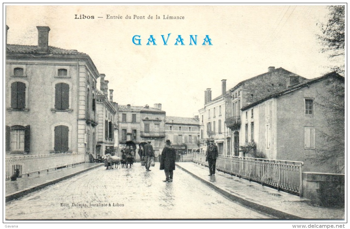 47 LIBOS - Entrée Du Pont De La Lémance     (Recto/Verso) - Libos