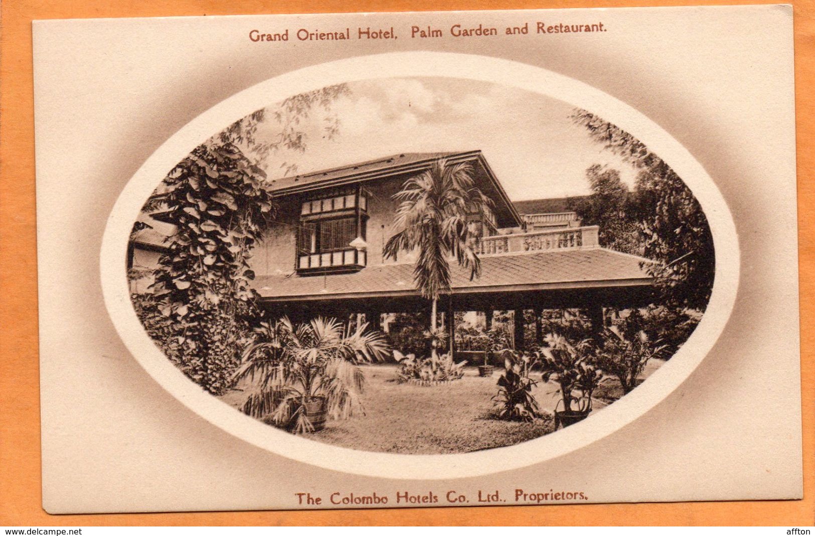 Colombo Grand Oriental Hotel Sri Lanka Ceylon 1905 Postcard - Sri Lanka (Ceylon)