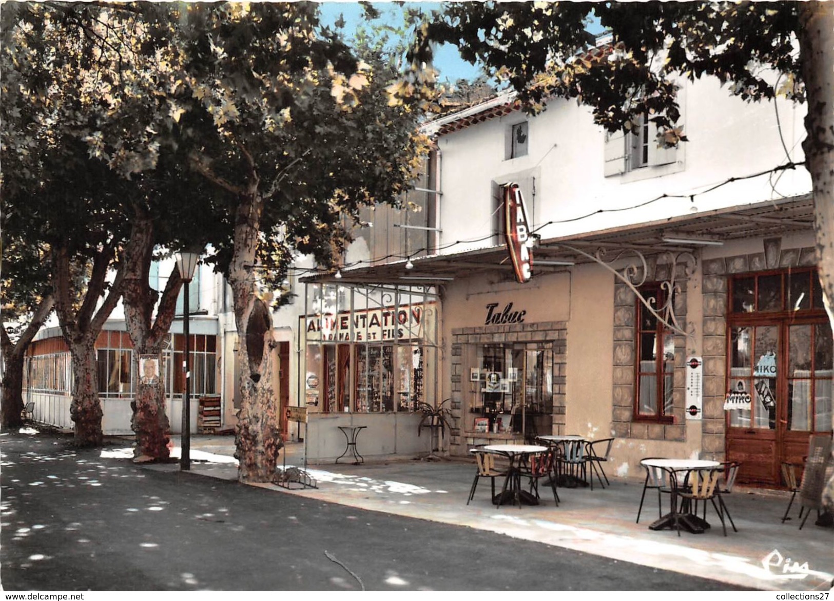 84-LAPALUD- LE COURS DES PLATANES TABAC - Lapalud