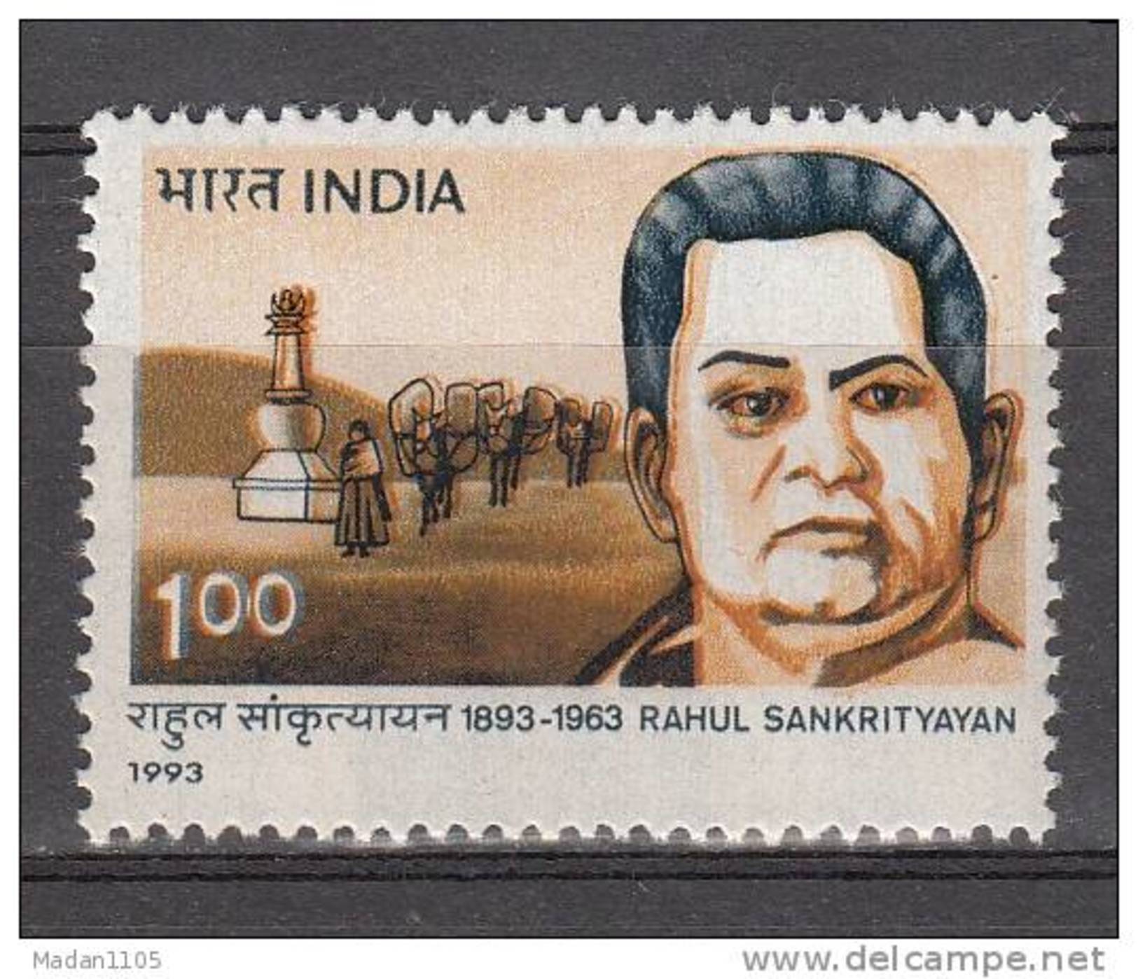 INDIA, 1993,  Birth Centenary Of Rahul Sankrityayan, Traveller And Man Of Letters, MNH, (**) - Neufs