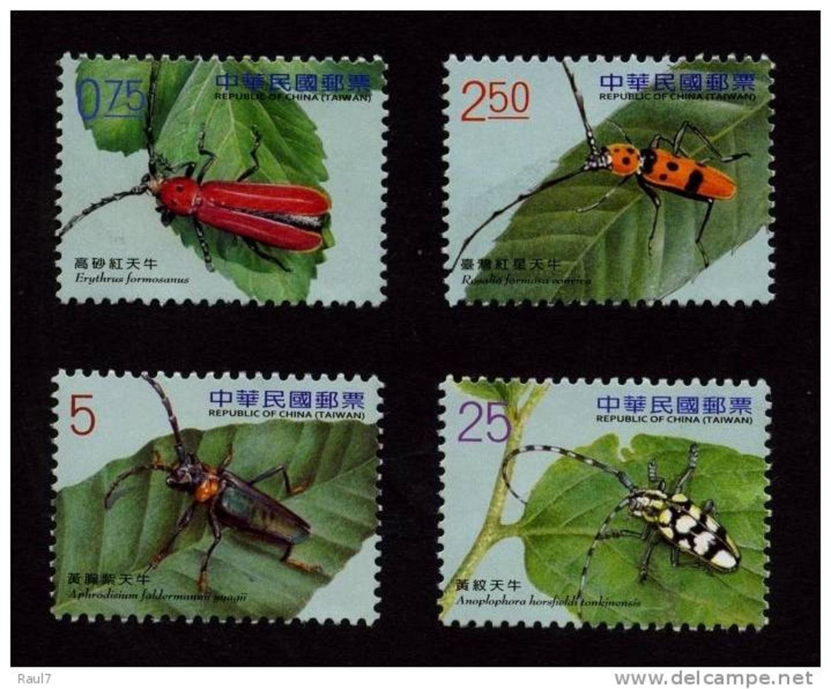 TAIWAN 2010 - Faune, Insectes Long Cornes - 4v Neuf // Mnh - Unused Stamps