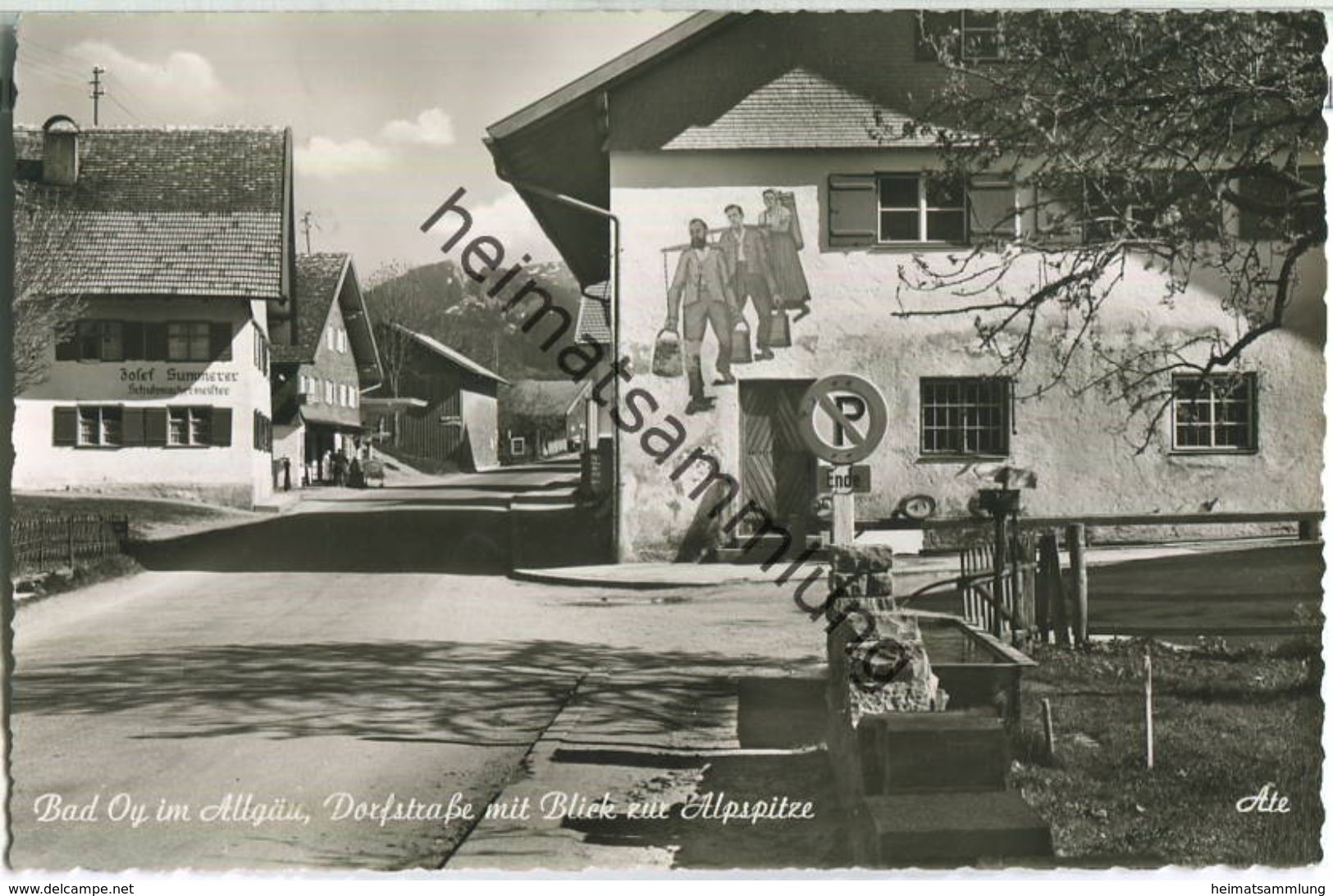 Bad Oy - Dorfstraße - Foto-Ansichtskarte - Mittelberg