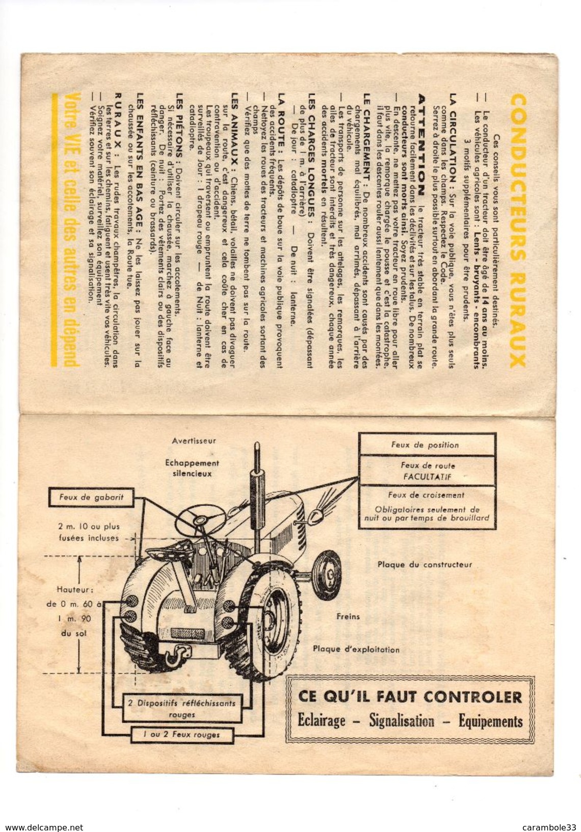 GENDARMERIE NATIONALE  USAGERS DE LA ROUTE  ATTENTION !!!!    Voir Scan  Dépliant Pour Usagers De La Route - Documents Historiques