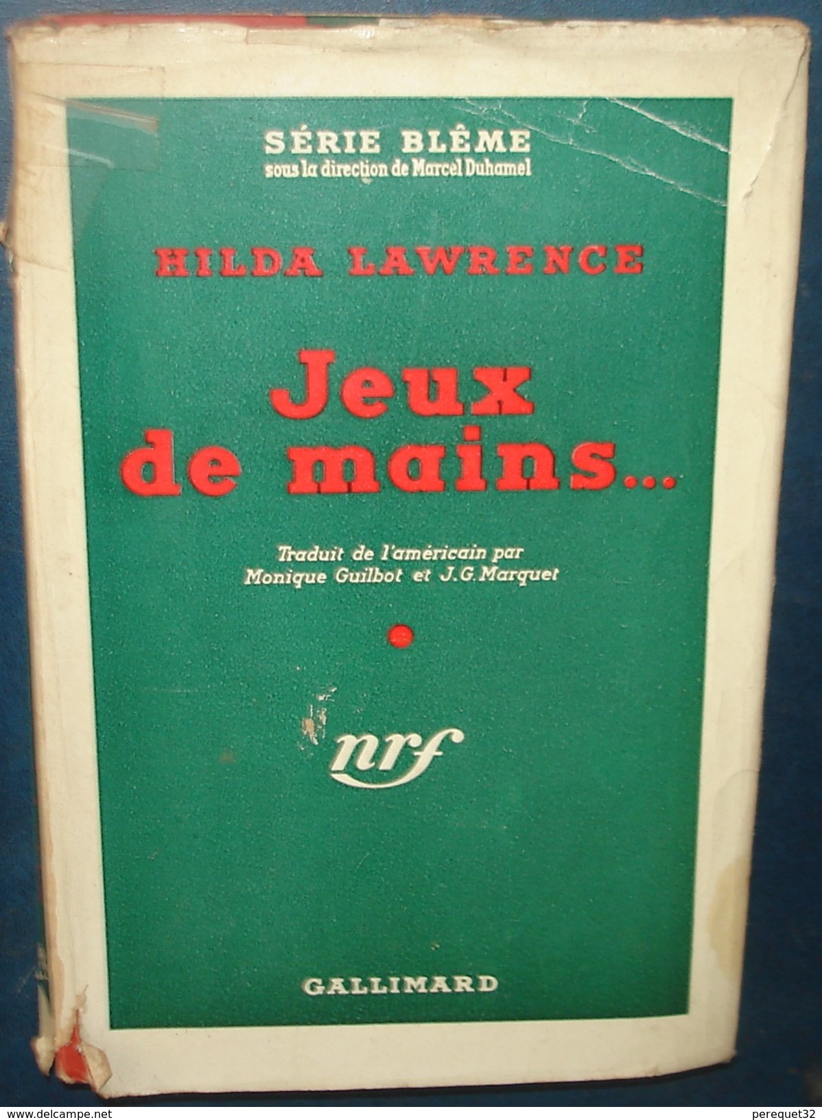 JEUX DE MAIN...Hilda Lawrence.N°8.Avec Jaquette - Série Blême