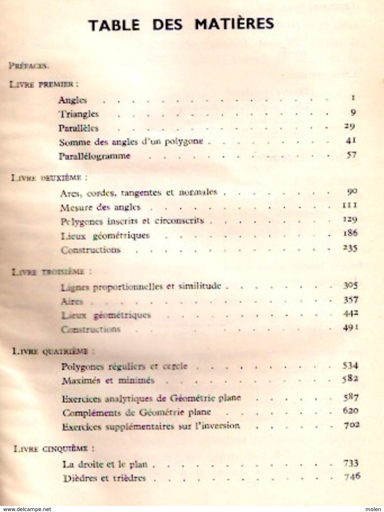 2000 Theoremes Et Problemes De GEOMETRIE Avec Solutions 1053pg ©1947 A Dalle Physiques Mathematiques MEETKUNDE Z704 - Ciencia