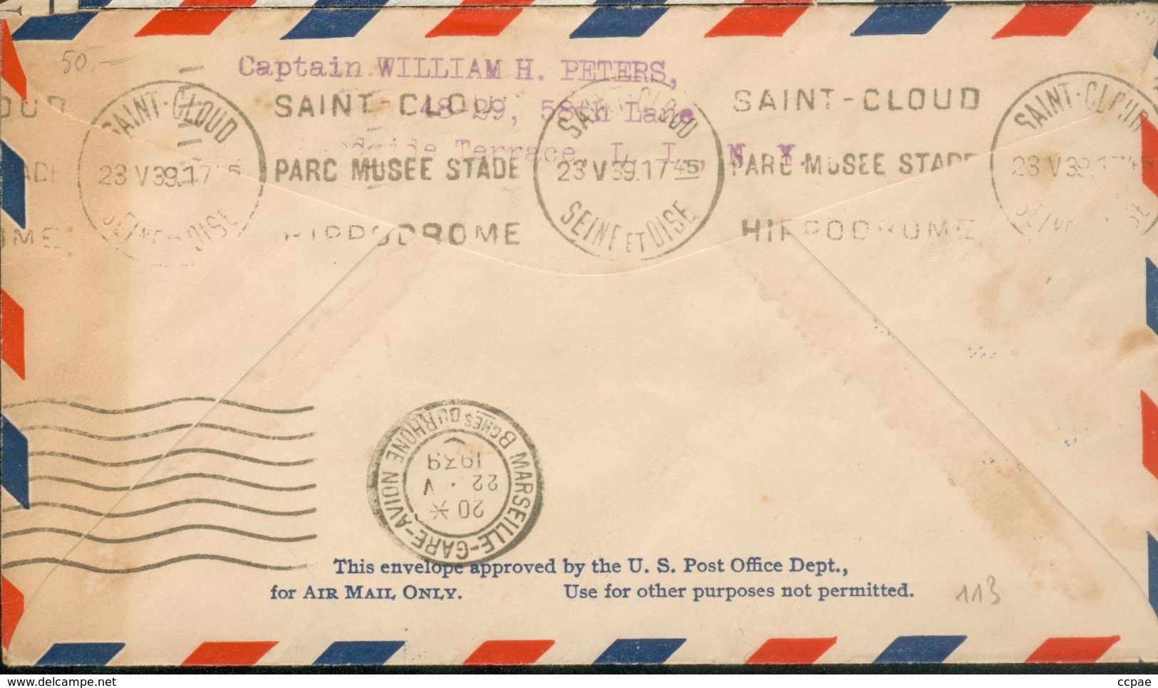 Aérogramme - Par Avion Etats Unis - Trans-Atlantic Air Mail Service First Flight Fam 18  - 1939 - Other & Unclassified