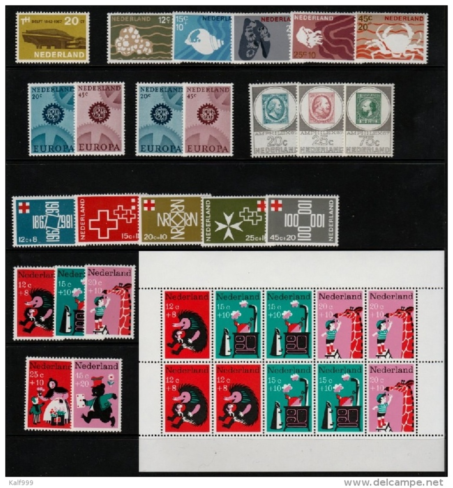 ~~~ Netherlands 1967 - Complete Year Set / Compleet Jaar - NVPH 876/899  ** MNH ~~~ - Komplette Jahrgänge