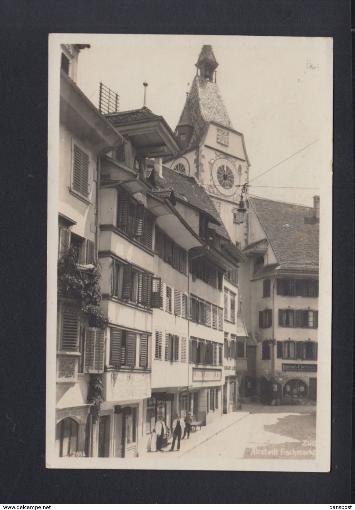 Schweiz AK Zug Altstadt Fischmarkt 1933 - Zug