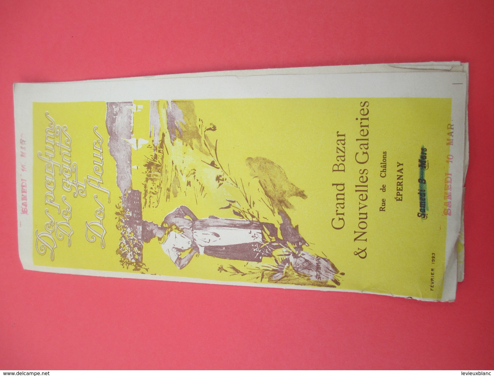 Dépliant Publicitaire 6 Volets/ " Parfums  Gants Et  Fleurs"/Grand Bazar & Nouvelles Galeries/EPERNAY/1923     CAT205 - Andere & Zonder Classificatie