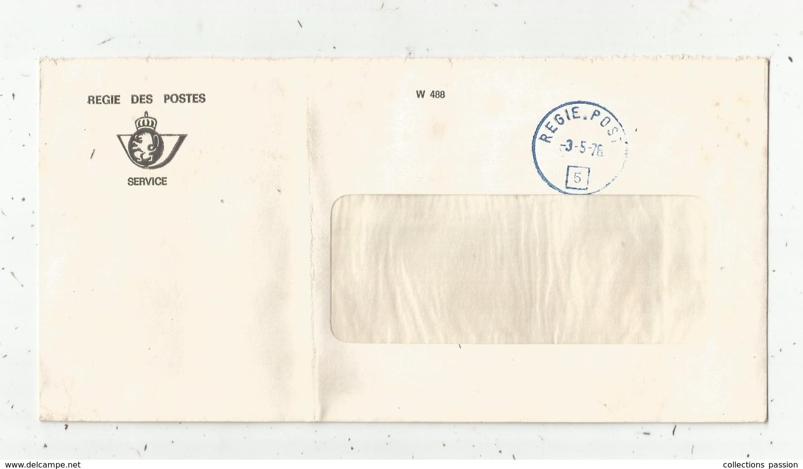 Lettre , 1976 , REGIE.POST , 5 , Regie Des Postes , W 488 - 1960-79